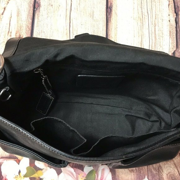 Black Leather Coach Shoulder Bag - Picture 4 of 4